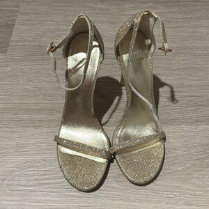 STUART WEITZMAN Nudist Shimmer Sandals
